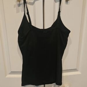 NWOT PINK Victoria's Secret Black Tank Top Camisole Adjustable Straps M Black